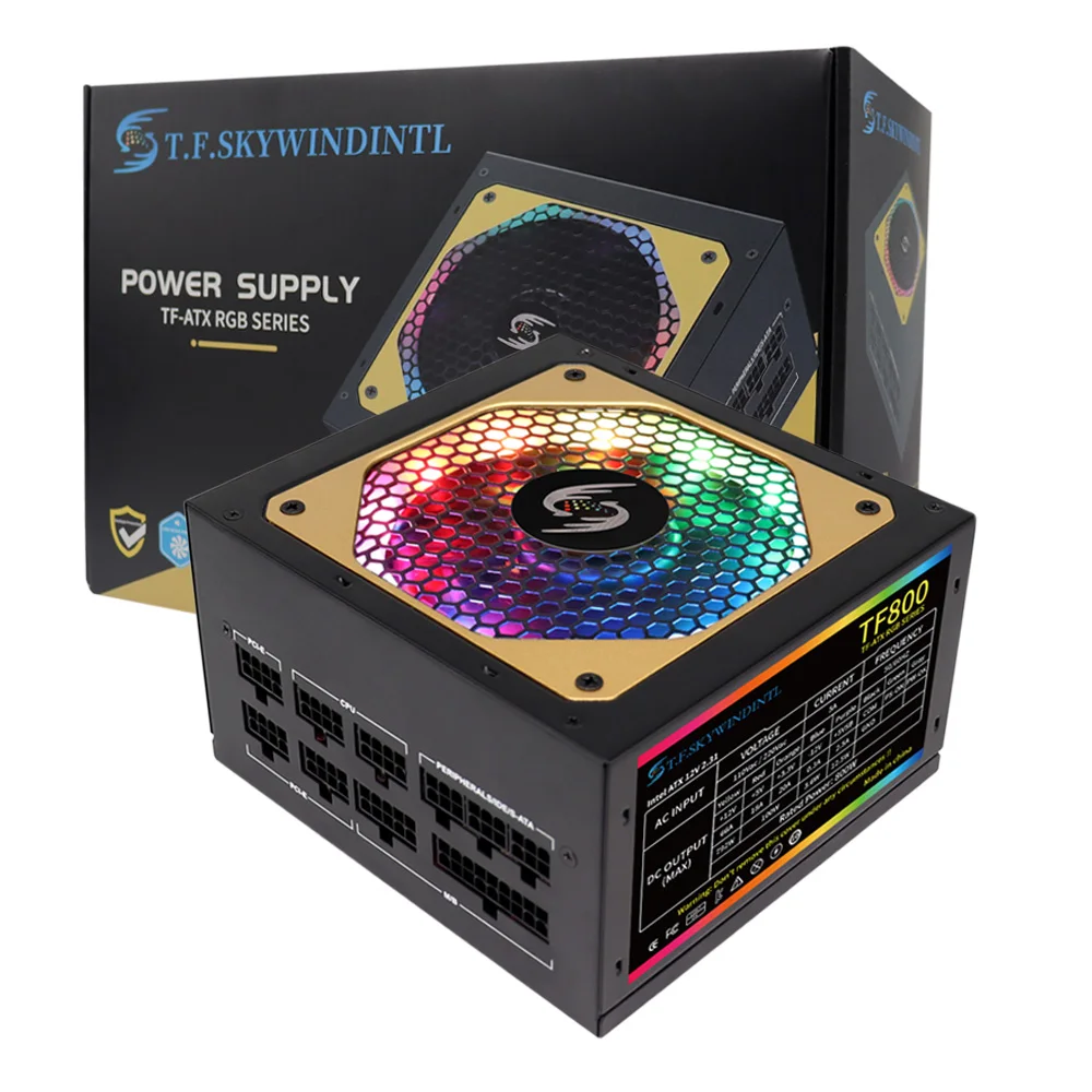 

800w Power Supply PC Gaming Power Supply Full Module PSU Rated 800W Max 1000W 24PIN 12V ATX Computer Gaming Sources