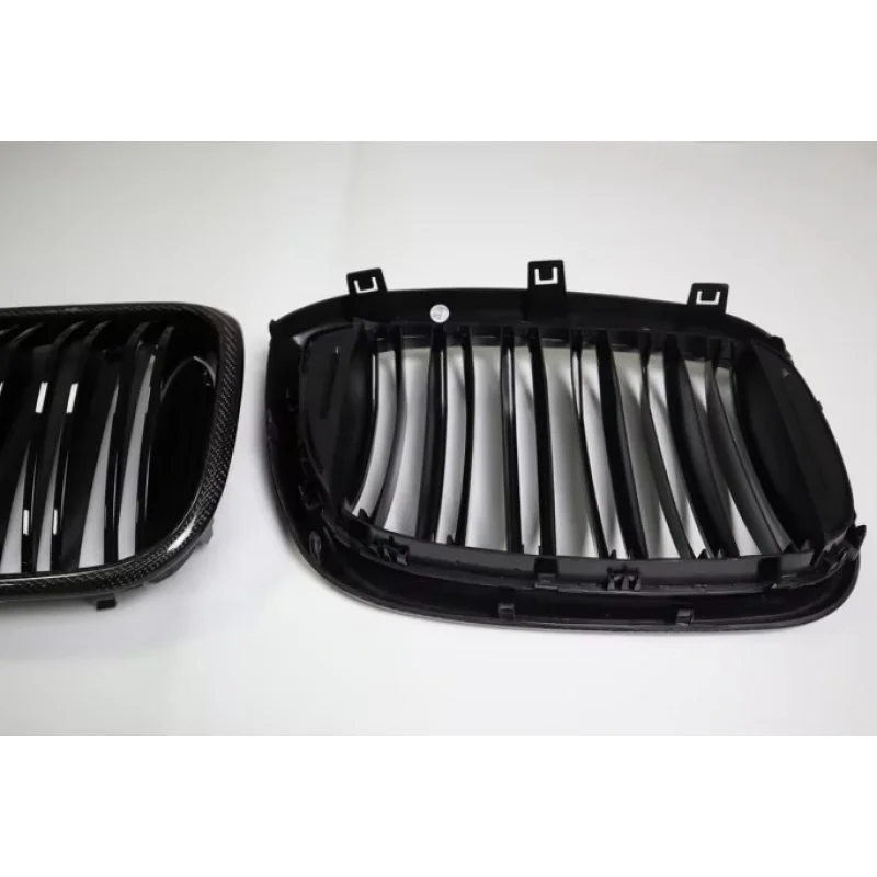 Carbon Fiber Front Bumper Radiator Grille Exterior Upgrade Mod Trim Fit Sport Compact SUV