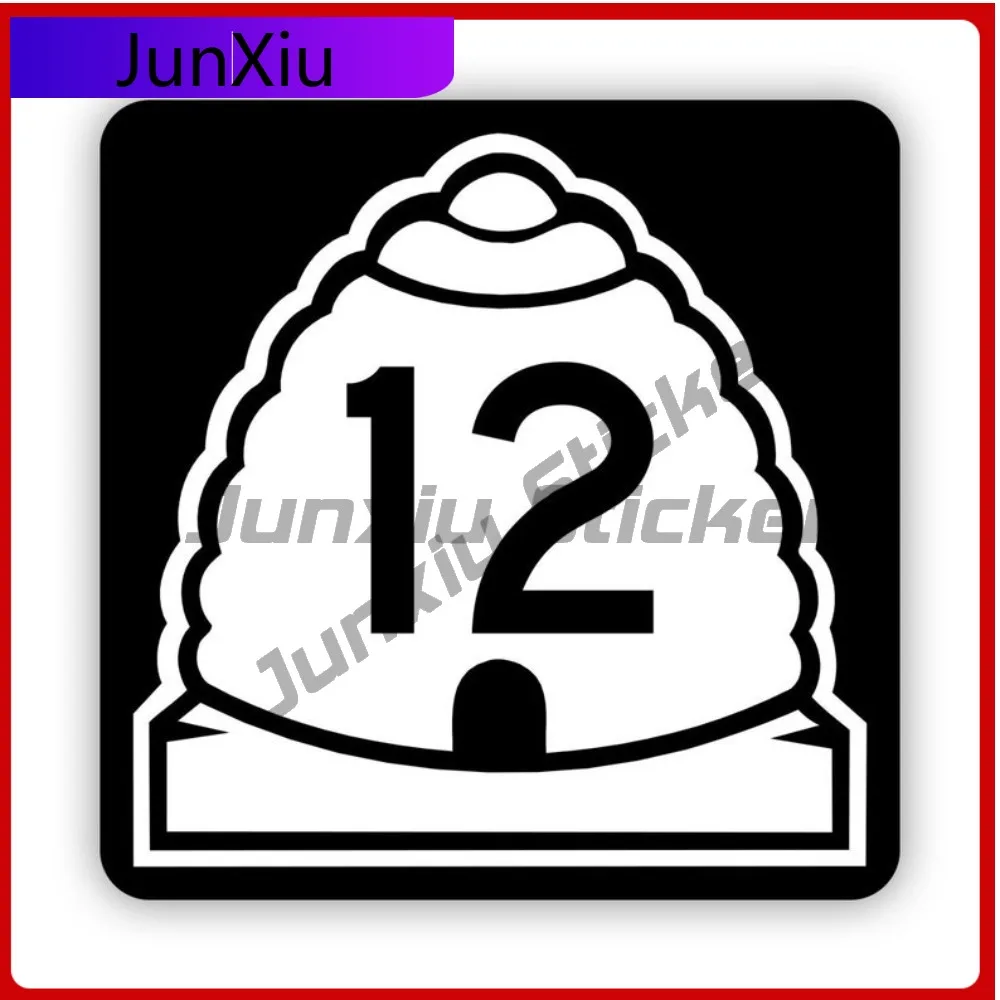 

Utah Highway 12 Sticker Creative Decals Auto Decor Car Sticker Vinyl Decal Waterproof Durable Sun Proof For Car Window Laptop