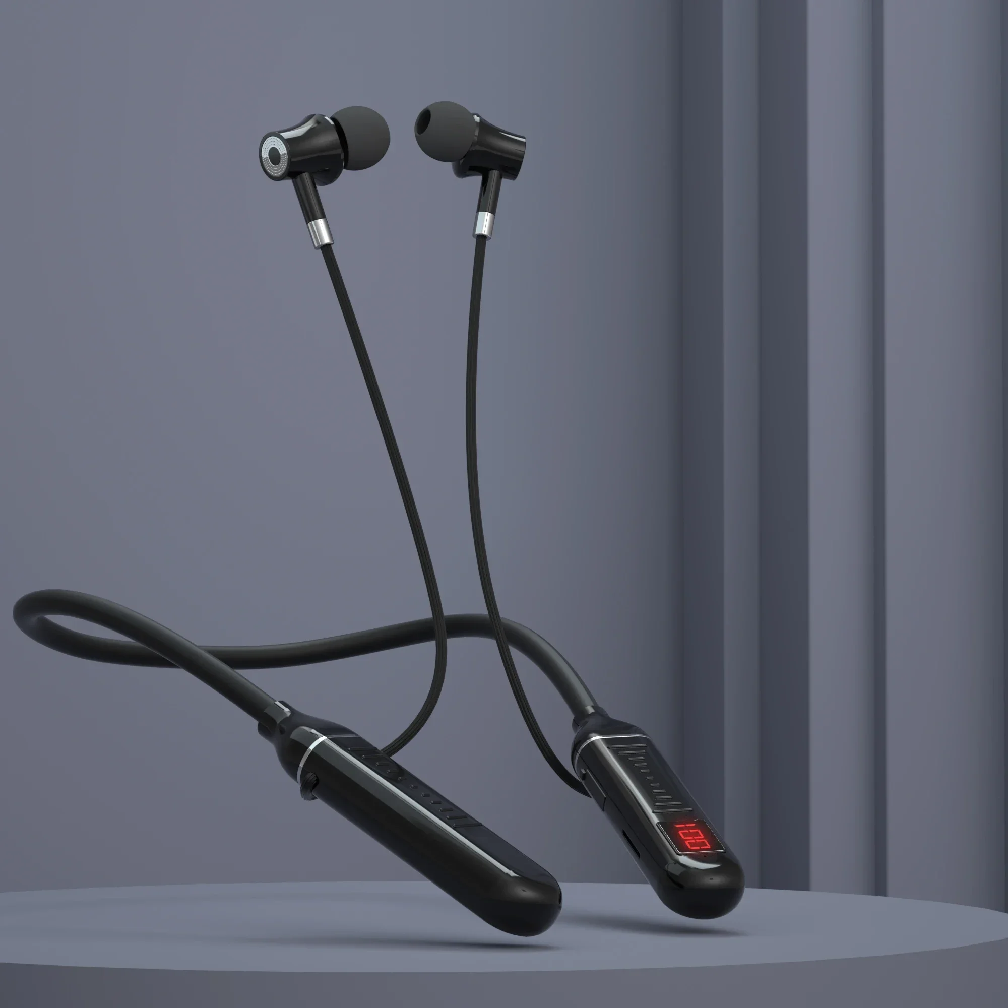 Drahtlose Kopfhörer 5,3 Nacken bügel Kopfhörer Gaming LED-Display Stereo Sport Headset Halfter wasserdichte magnetische Ohrhörer
