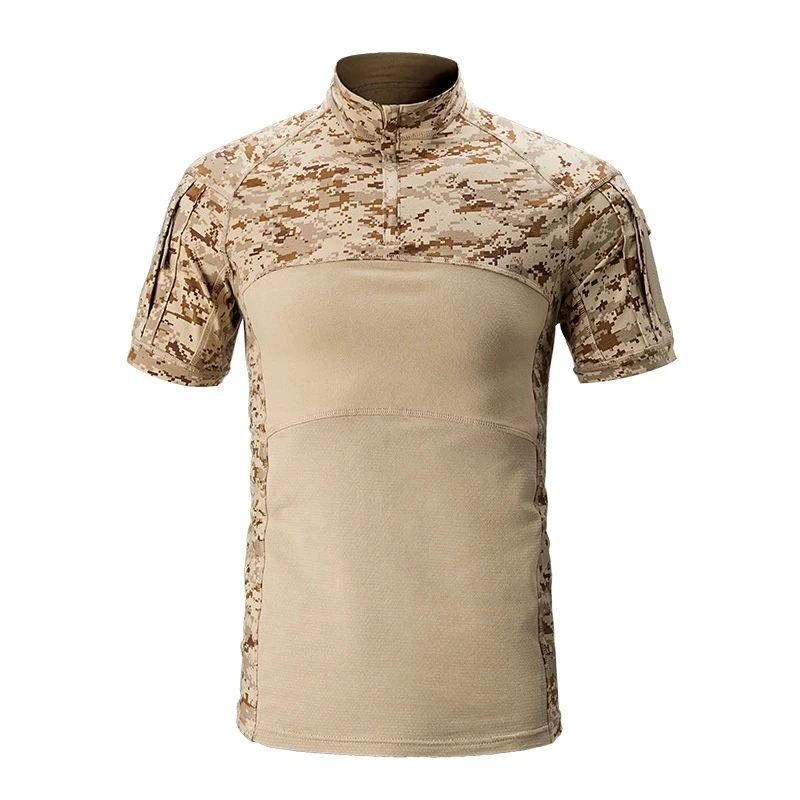 Military Tactical Shirt Short Sleeve Camouflage Army T Shirt Men\'s Quick Dry Multicam Black Camo Outdoor Hiking Hunting Shirts