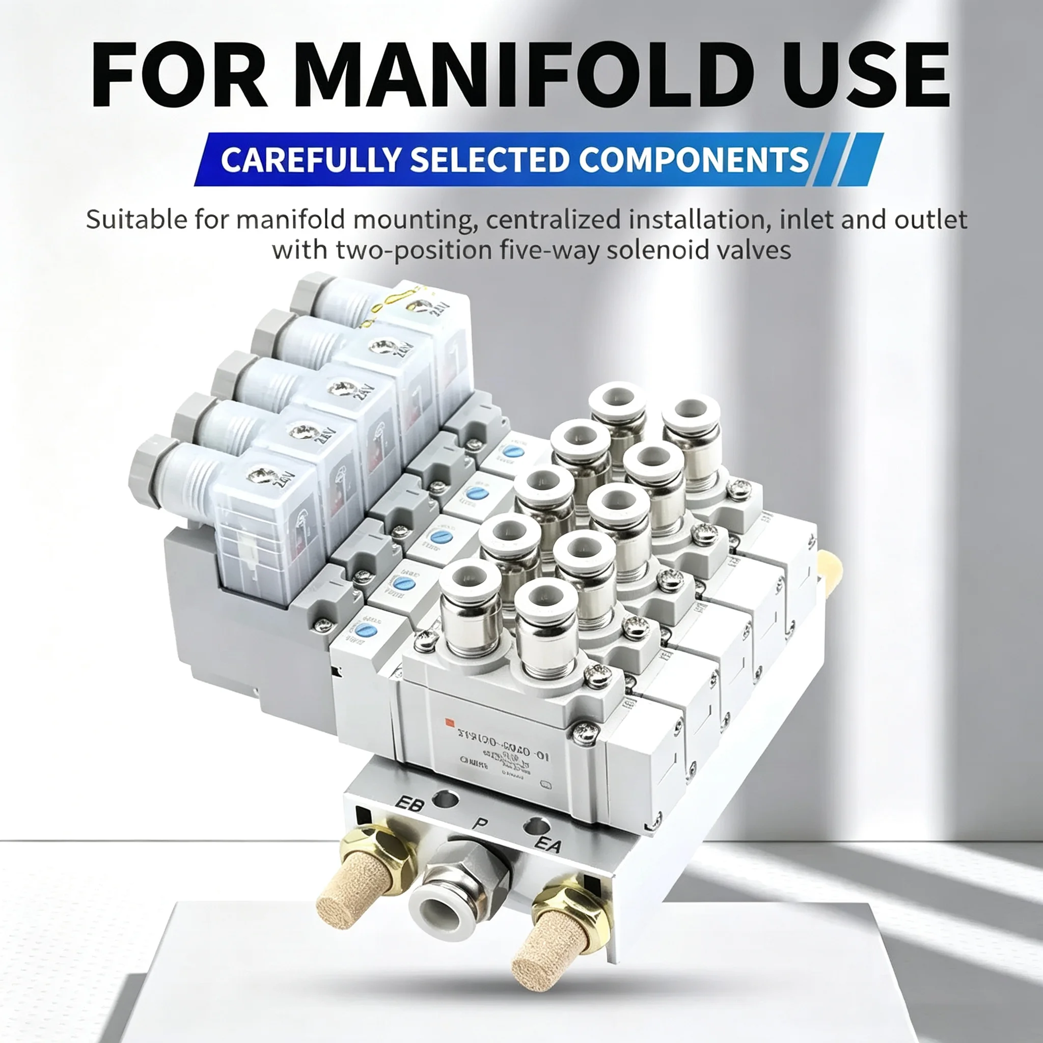 SY7120 Multi-way Solenoid Valve Combination Single Electronically Controlled Valve SY7120-5LZD-01 SY7120-6LZD-01 Manifold