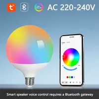 Tuya Bluetooth Smart LED bulb dimmable E27/B22 bulb G80 RGBCW color changing light intelligent life APP group control timing