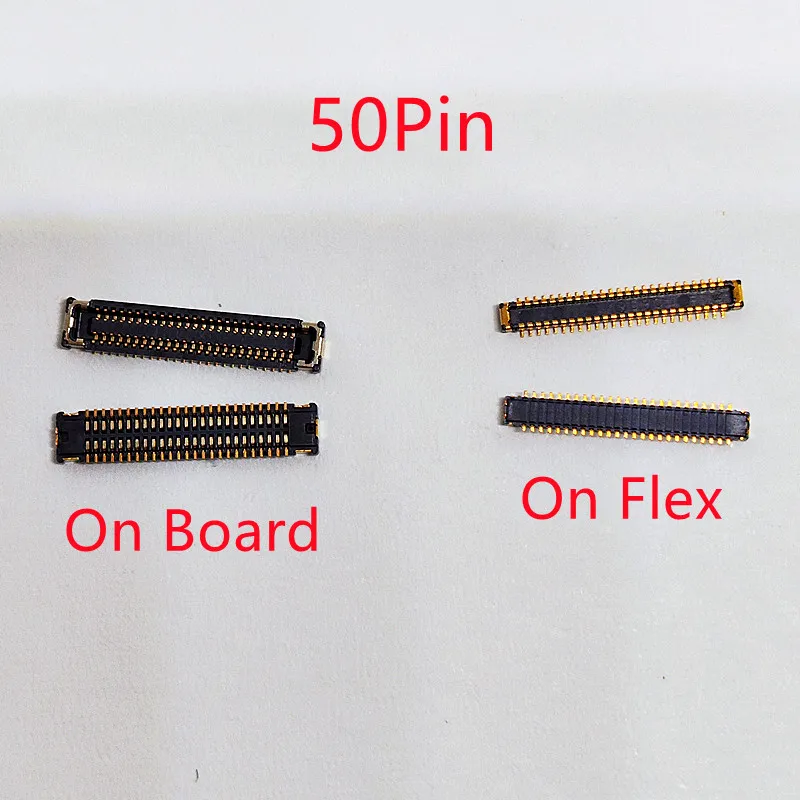 10Pcs 50pin LCD display FPC Connector Port Plug For Motorola Moto E6S E6i G8 Power Lite XT2055 G8Power on board/cable/Flex