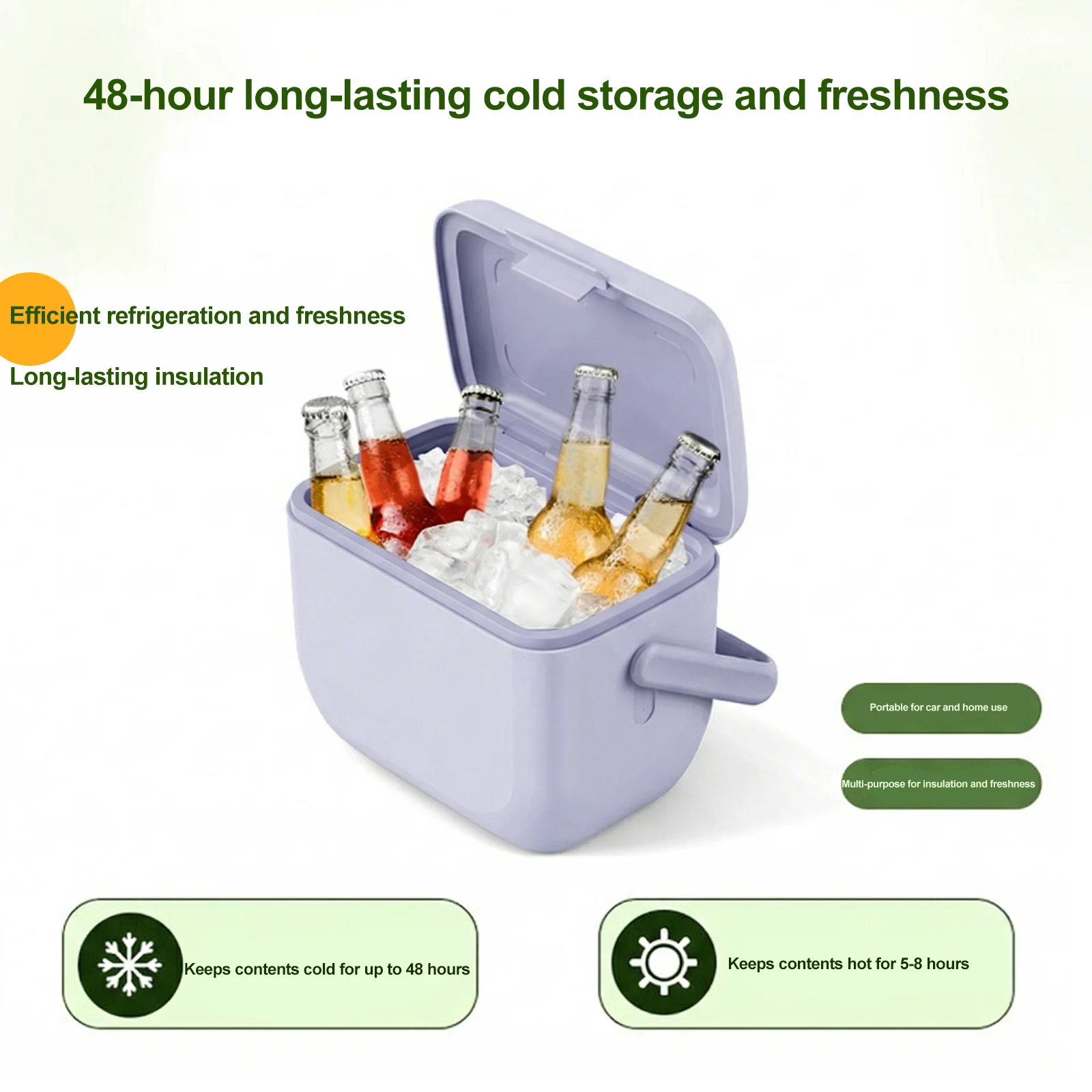 6L Portable Fishing Cooler Box with Lid Ice Storage Bin Heat Preservation Portable Ices Bucket for Outdoor BBQ Fishing Picnic view 4