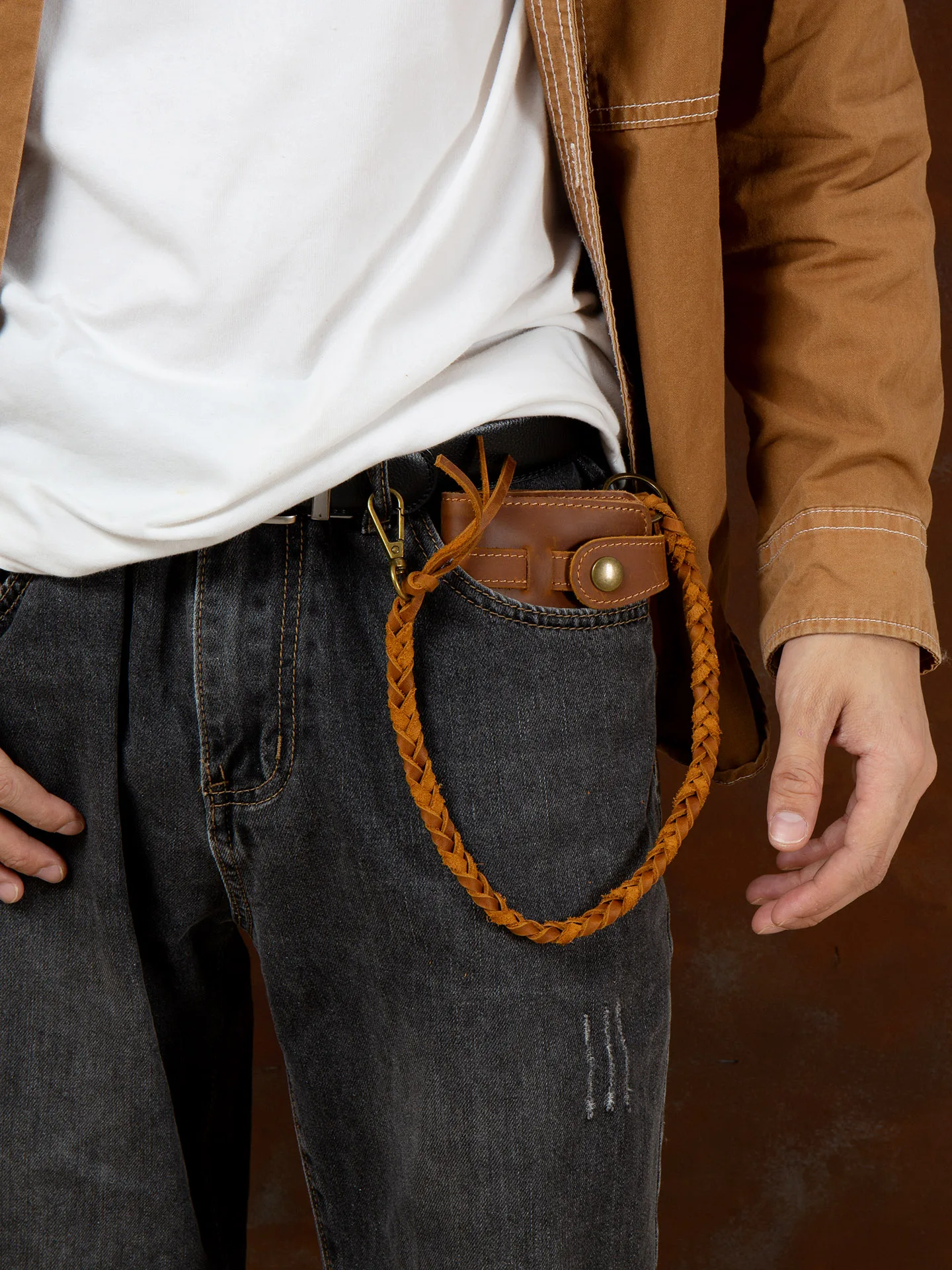long-leather-wallet-handmade-woven-vintage-mad-leather-mobile-phone-bag-unisex-crossbody-bag-passport-holder-checkbook