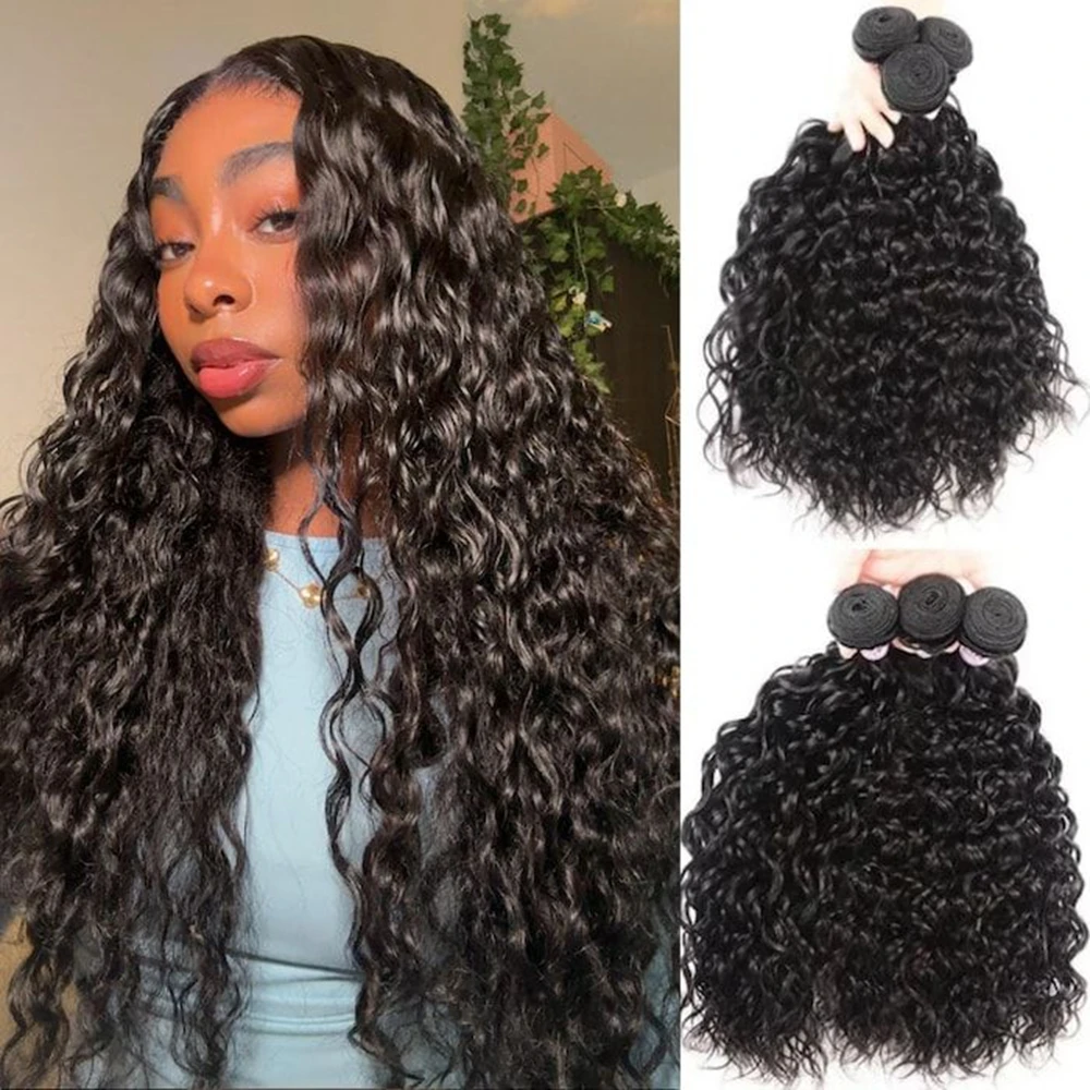 

100% человеческие волосы, волнистые пучки человеческих волос, вьющиеся волнистые пучки, бразильские человеческие волосы, натуральный цвет, 12A, 10-30 дюймов, 1-3 пучка