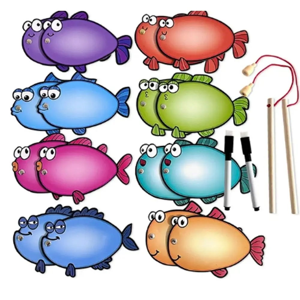 

Dry Erasable Cards Alphabet Letter Tracing Card Magnetic Go Fishing Game Educational Learning Educational Toys Montessori Toys