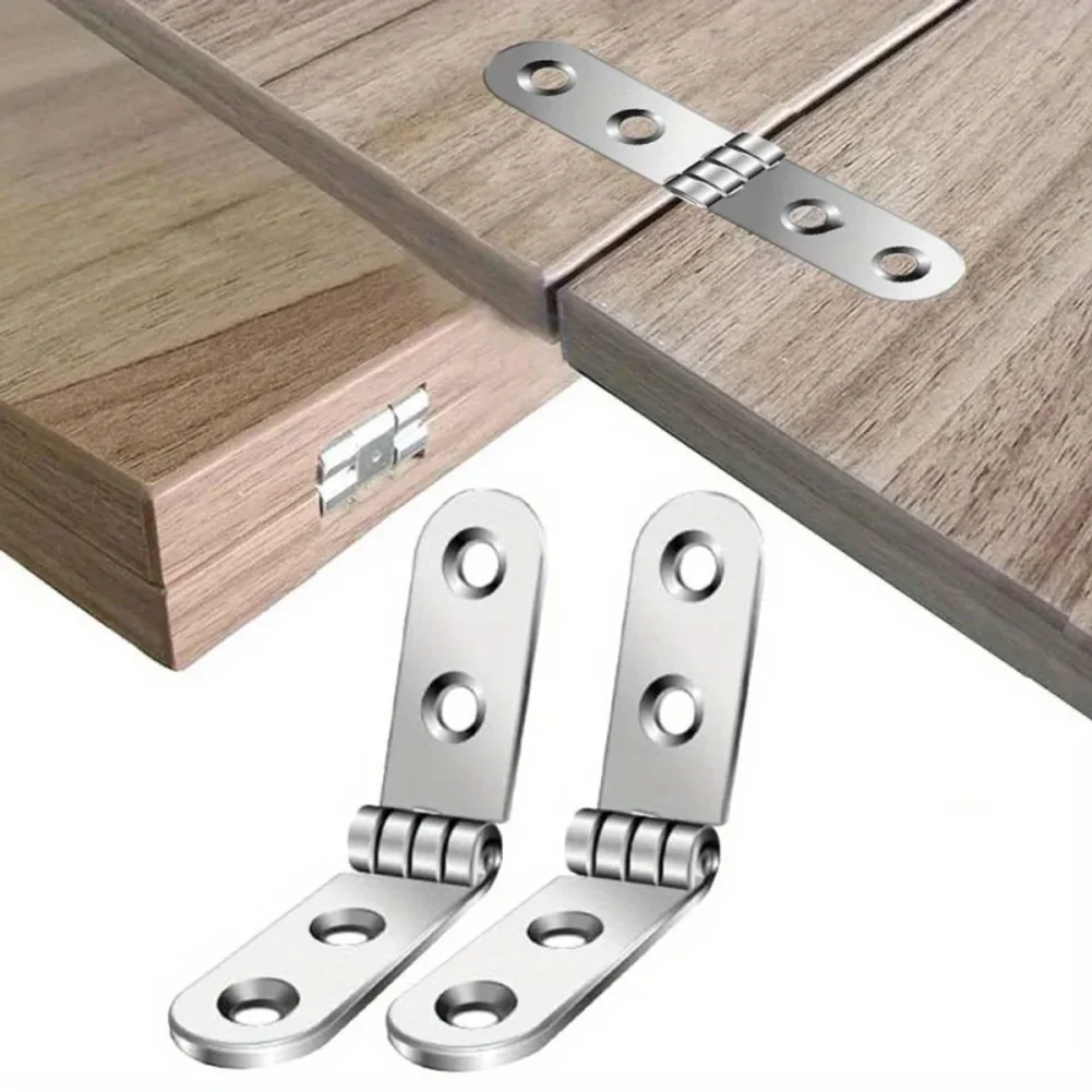 10pcs Stainless Steel 180 Adjustable foldable hinges for practical furniture, flexible nut hinges with strong pressure resistanc