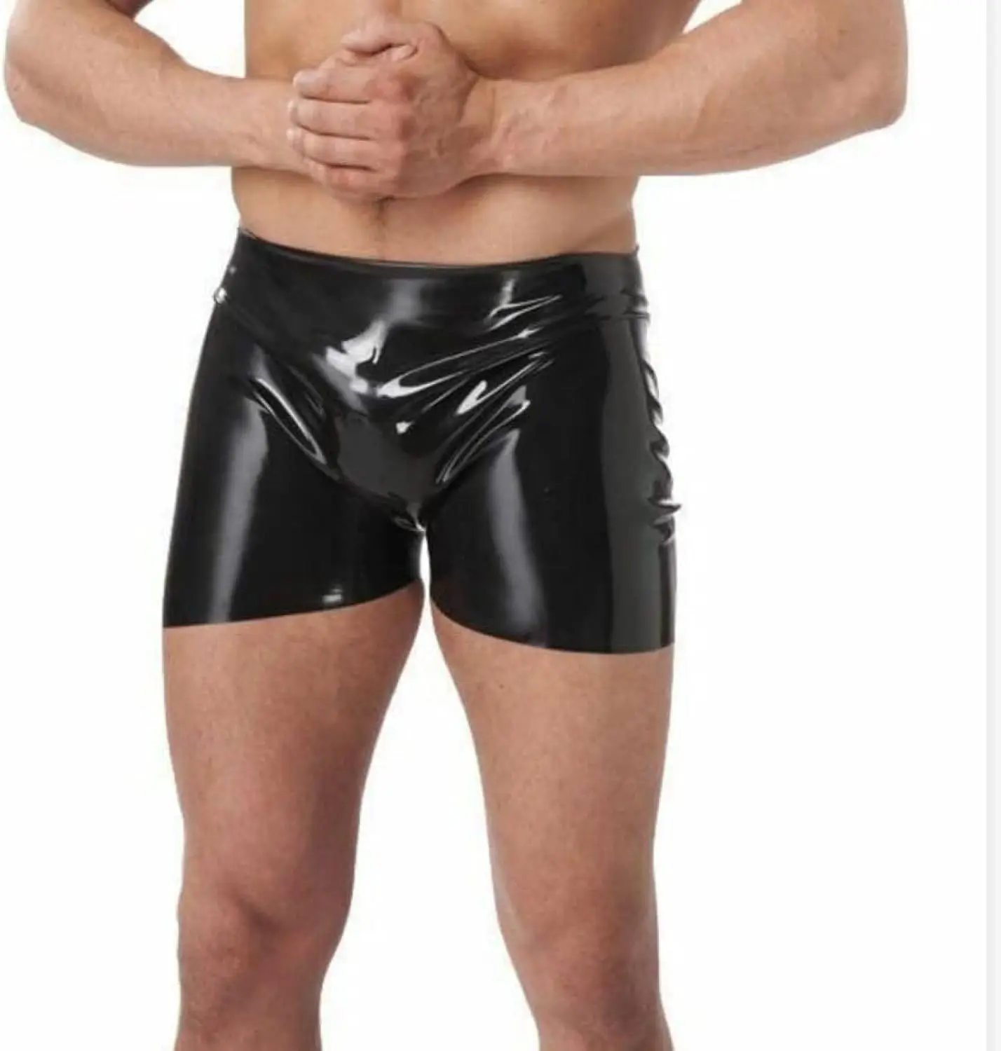 

Black Men's Latex Rubber Boxer Shorts Custom Made
