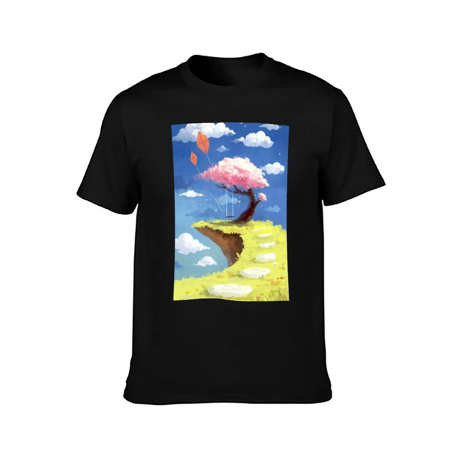 Secret Place T-Shirt, Summer Casual Cotton Tee, Oversized Streetwear Tops, Vintage Graphic Print, Loose Fit Short Sleeve