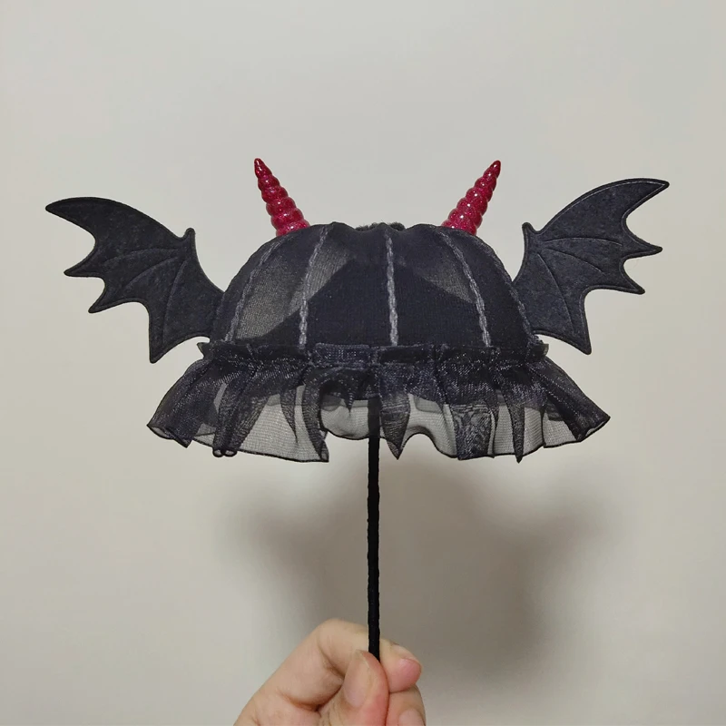 

D04-A830 children handmade toy OB27 1/4 1/6 Doll BJD/SD doll Accessories black little devil umbrella 1pcs