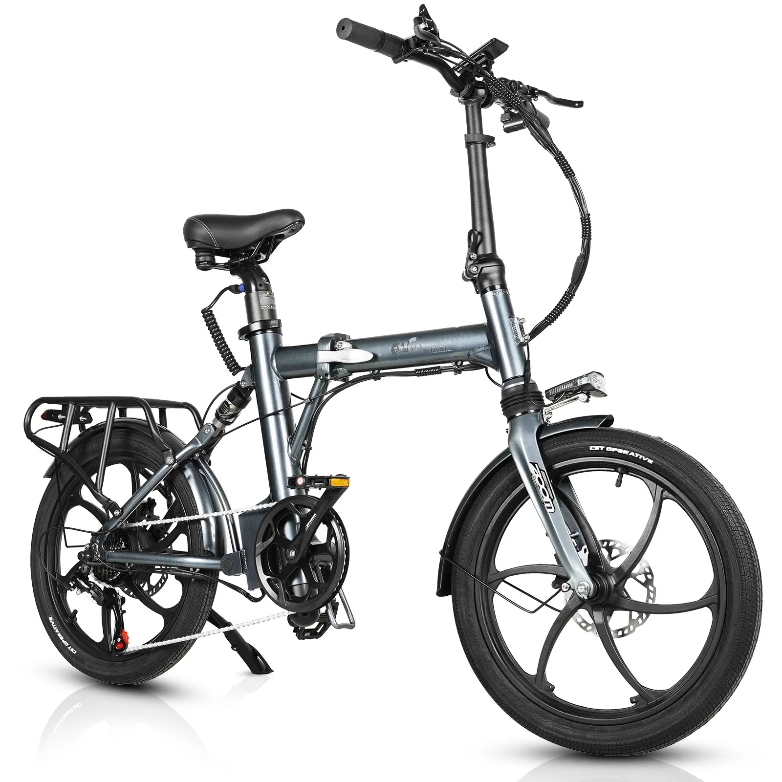 Cmacewheel 36V 12Ah Electric Bike Throttle Foldable 350W Motor Adult Ebike Urban Commuter for Man And Woman