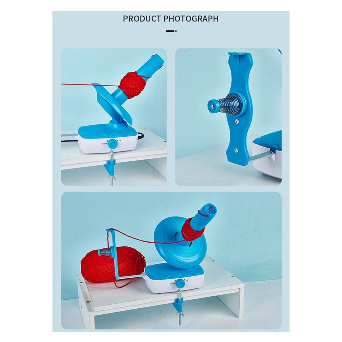 

RISEN Electric Yarn Winder, Adjustable Speed Yarn Ball Winder,Automatic Yarn Winder for Crochet Knitting Lovers EU Plug