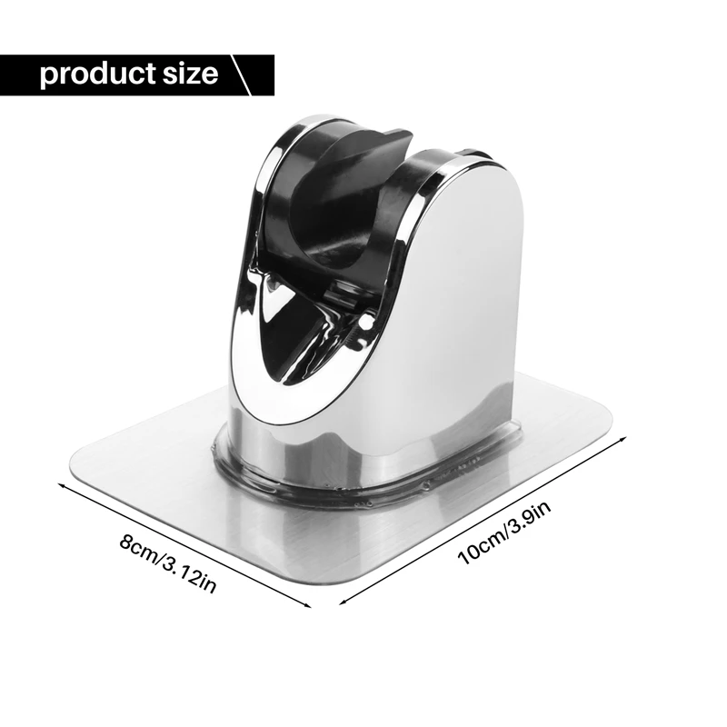 Hand Shower Holder No Drilling, Adhesive Angle Adjustable Shower Holder Shower Holder, Waterproof, Moisture-Resistant