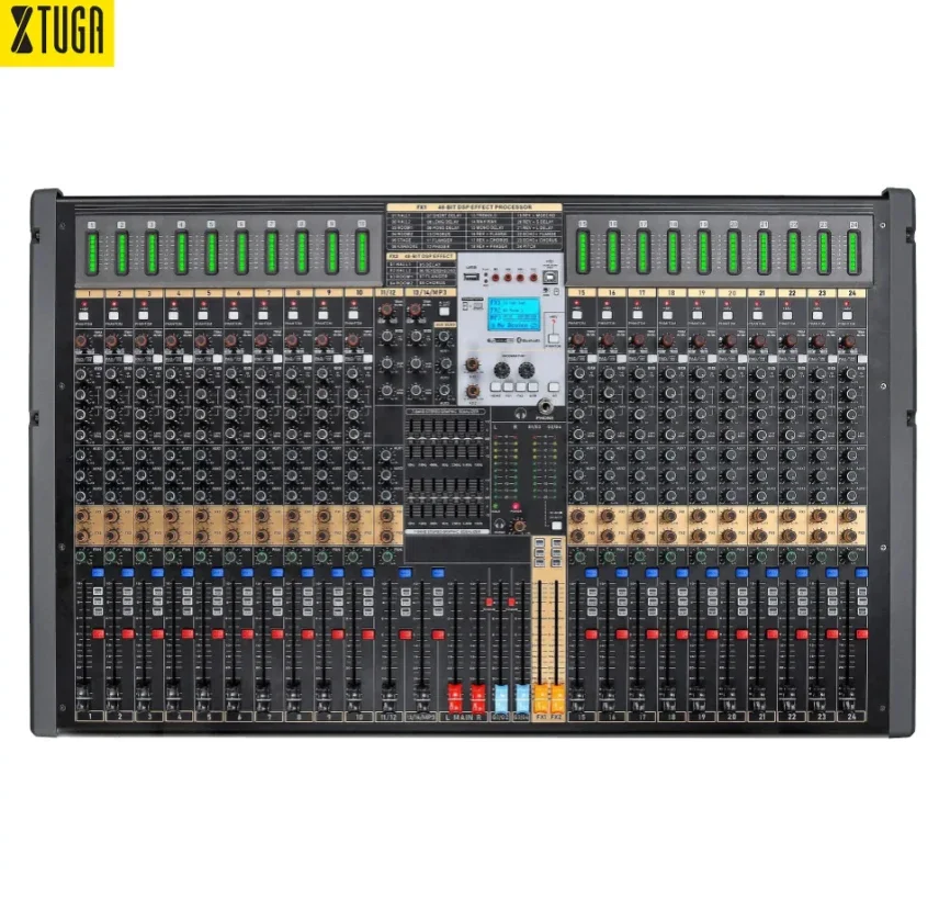 Hot Sale XTUGA TFB-24 24 Channel Professional Mixer Console Music Audio Dj Mixer Console Audio Mixer New Arrival 24 DSP For Re