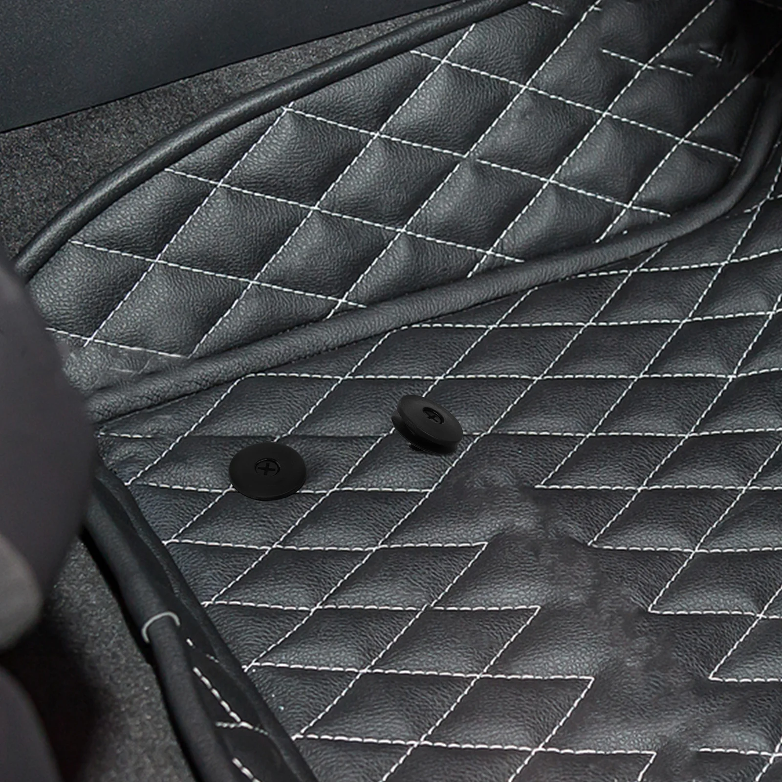 

10Pcs Plastic Car Floor Mat Clips Retainers Anti Slip Fasteners Universal Grips for Securing Auto Carpet Pads and Rugs Black