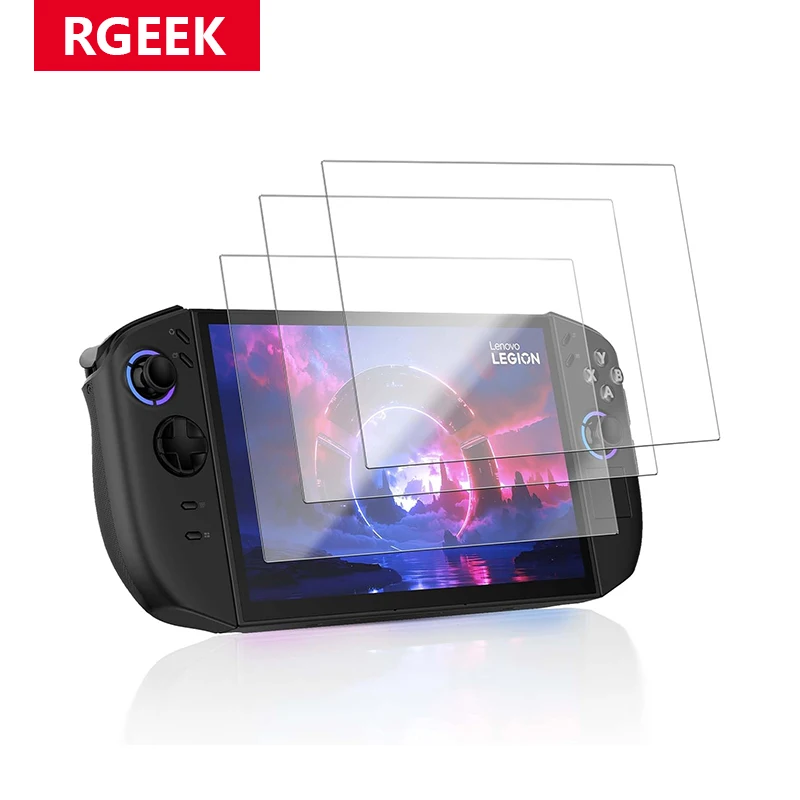 

RGEEK 3-пакетная защитная пленка для экрана для портативной игровой консоли Lenovo Legion Go 2, закаленное стекло с твердостью 9H, защита от царапин, четкость HD