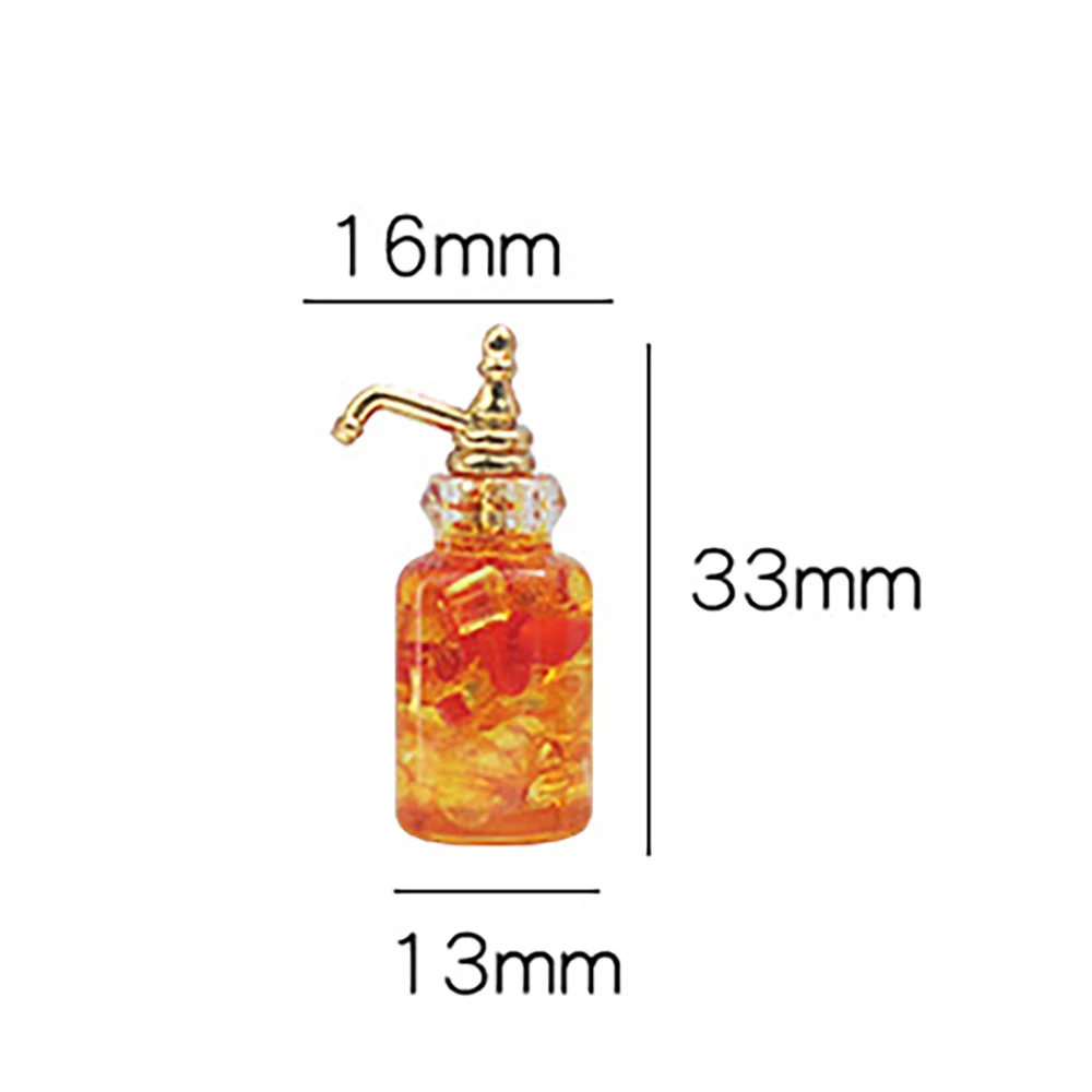 1Pcs 1/12 Dollhouse Accessories Miniatures Glass Jar Mini Fruit Wine Bottle Model for Doll House Decoration OB11 bjd