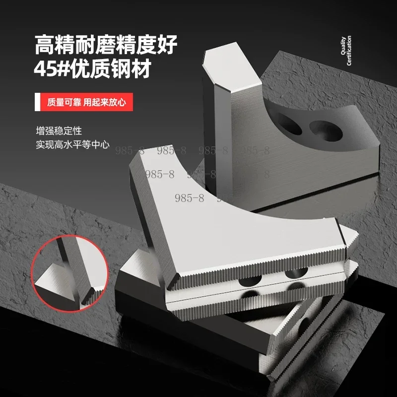 6/8/10 Inch L-shaped Curved Clearance Claw Fit 80 100 120 Four Axis Raised Hydraulic Three Jaw Chuck