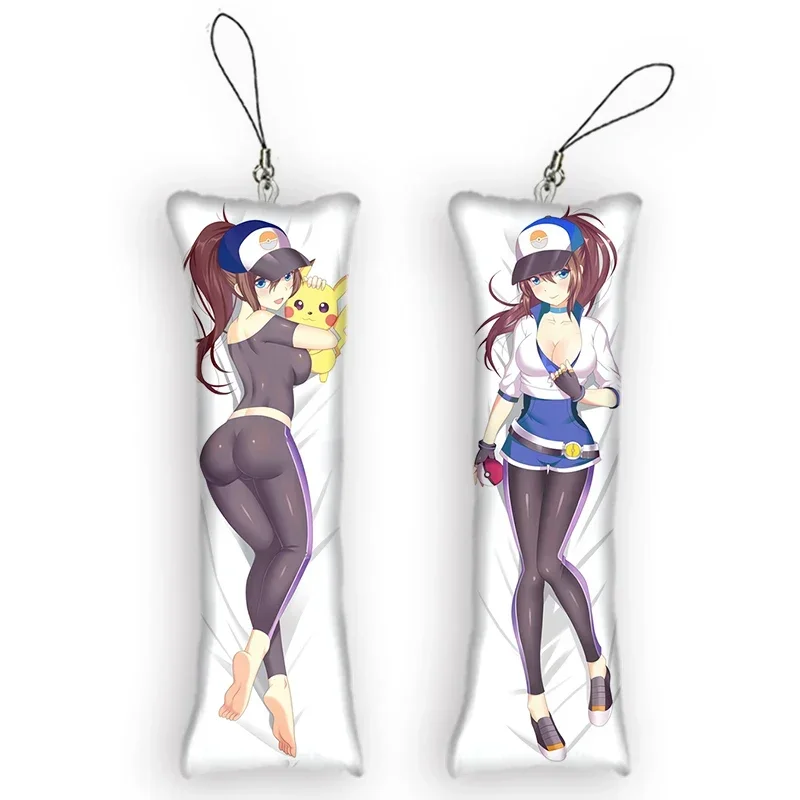 New Pattern Hot Selling Item Kawaii Japanese Anime Mini Dakimakura Keychain 2 Side Printed Small Pillow Pendant Cute Otaku Gift