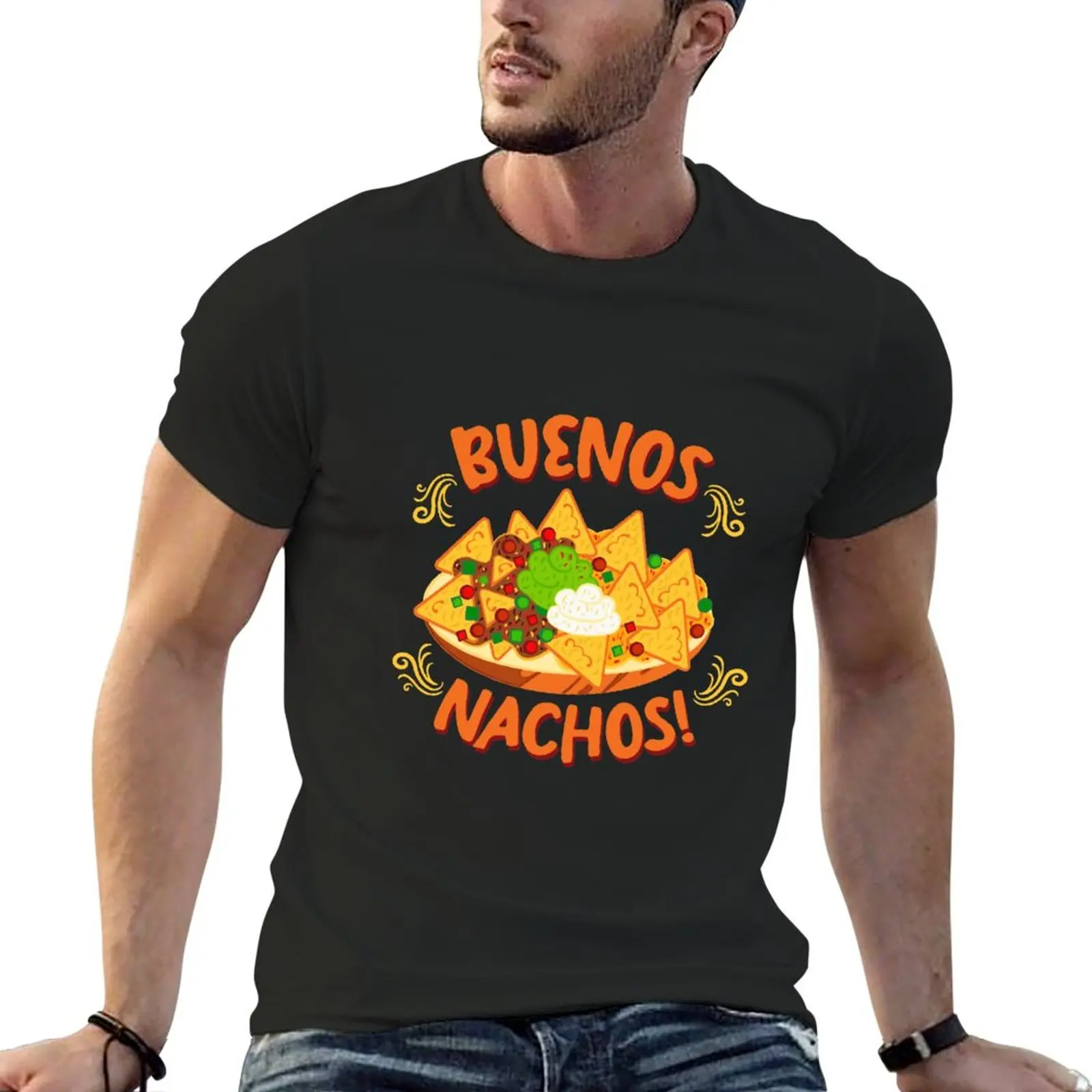 

New Buenos Nachos! T-Shirt summer tops sweat shirts T-shirt short quick drying shirt oversized t shirts for men