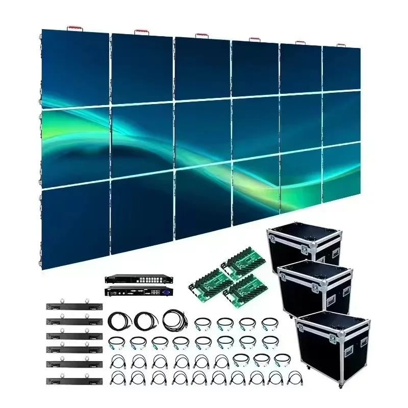 9.84x4.92ft P3.91 Outdoor Die-casting Aluminum Cabinet Size 500*500 RGB Led Panel Rental Led Display For Stage Background