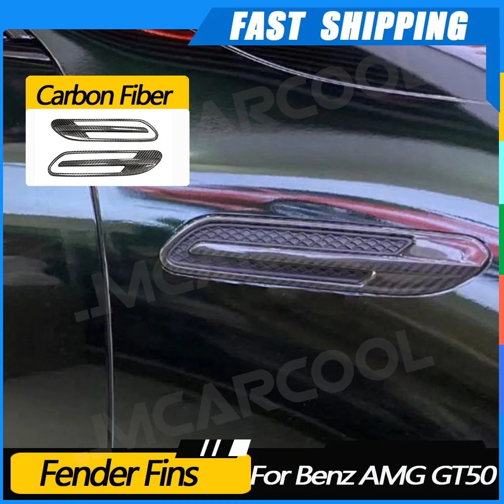 

Carbon Fiber Side Bumper Fender Fins FRP Prime Moulding Trim Accessorise For Mercedes Benz GT50 GT53 GT63 AMG 4 Door 2019-2023