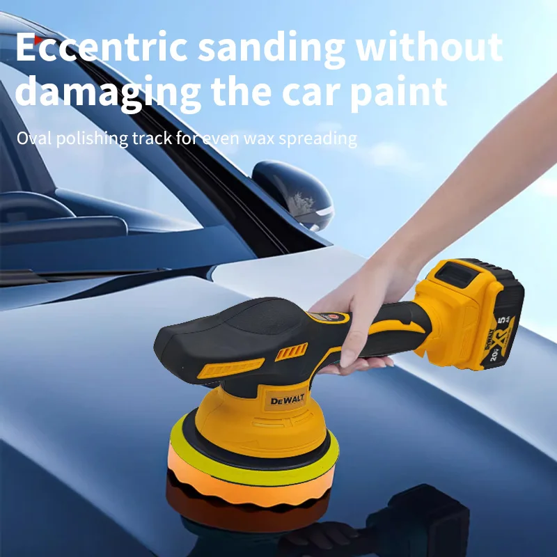 ديوالت اللاسلكي 8 التروس شاشة ديجيتال سيارة الملمع الكهربائية الملمع السيارات سيارة الصبح آلة تلميع لبطارية ديوالت 20 فولت