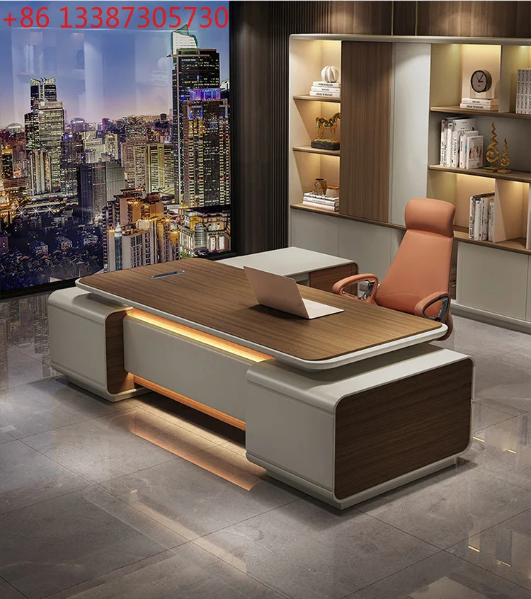 

Modern minimalist high-end atmosphere boss desk light luxury high-end sense