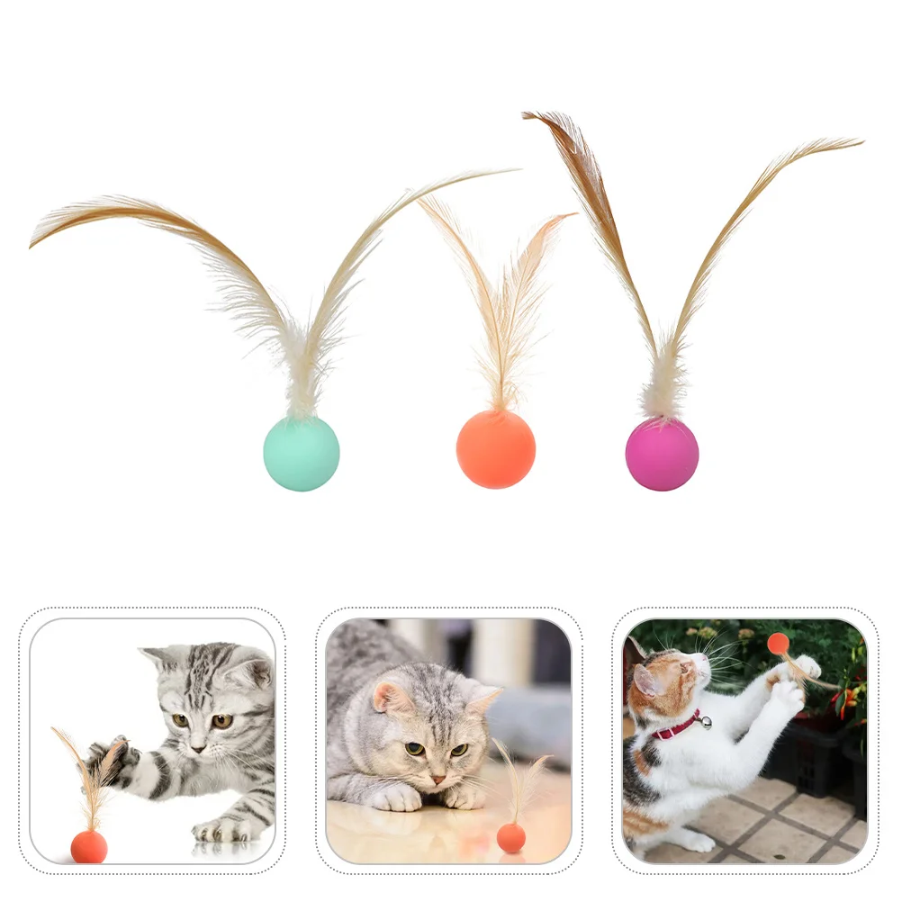 

9Pcs High Bounce Elastic Interactive Pet Ball for Indoor Cat Kitten Exercise Fun Chasing Cat Playing Toy Pet Toy