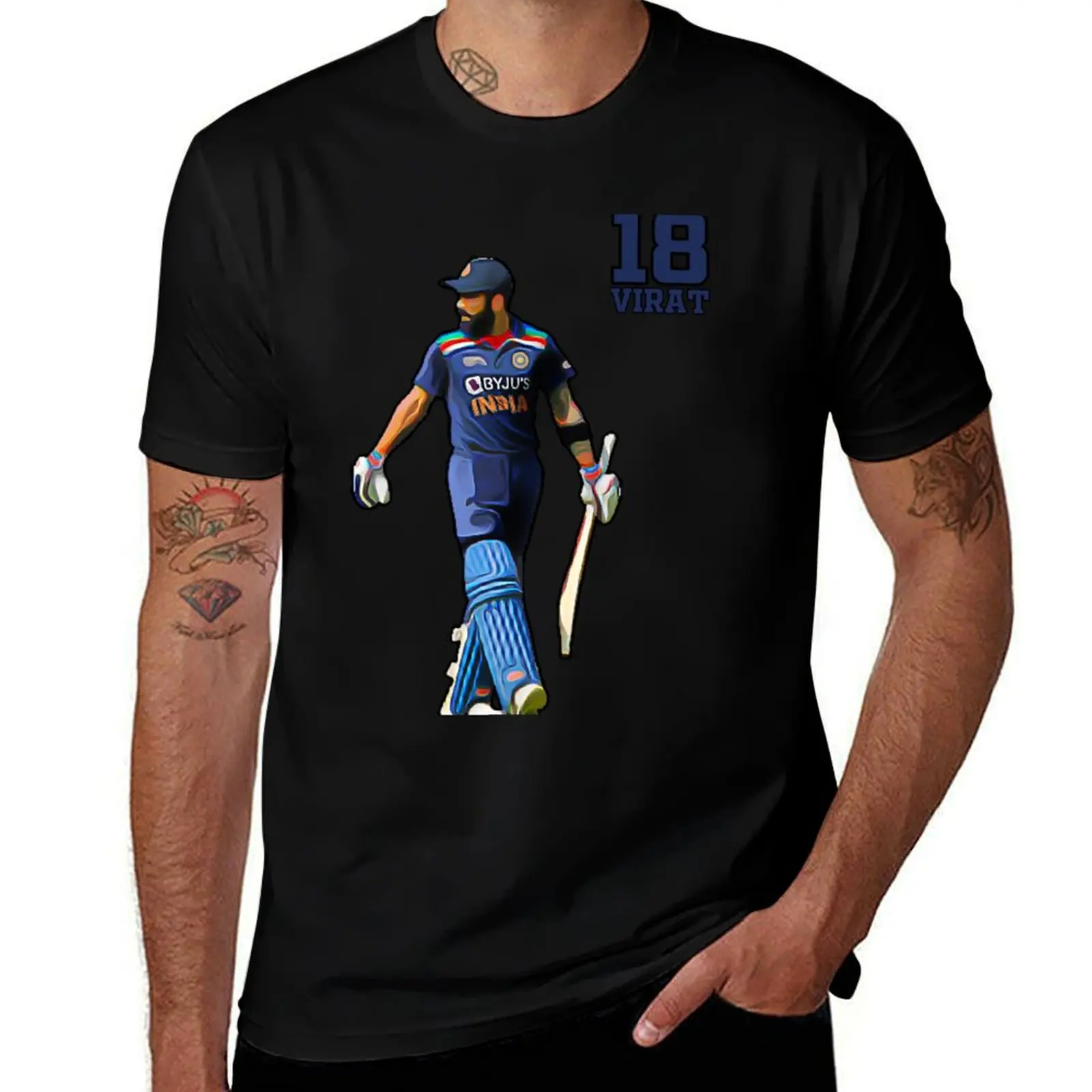 Virat Kohli - Indian Cricket Player - Batsman - T20 T-Shirt Louboutins summer 2025 men t shirt