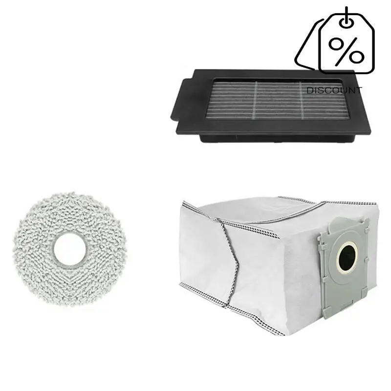 Vacuum Parts For ECOVACS T50 PRO OMNI T50 OMNI Vacuum Parts Main Roller Side Brush HEPA Filter Mop Cloth Dust Bag-Y48A
