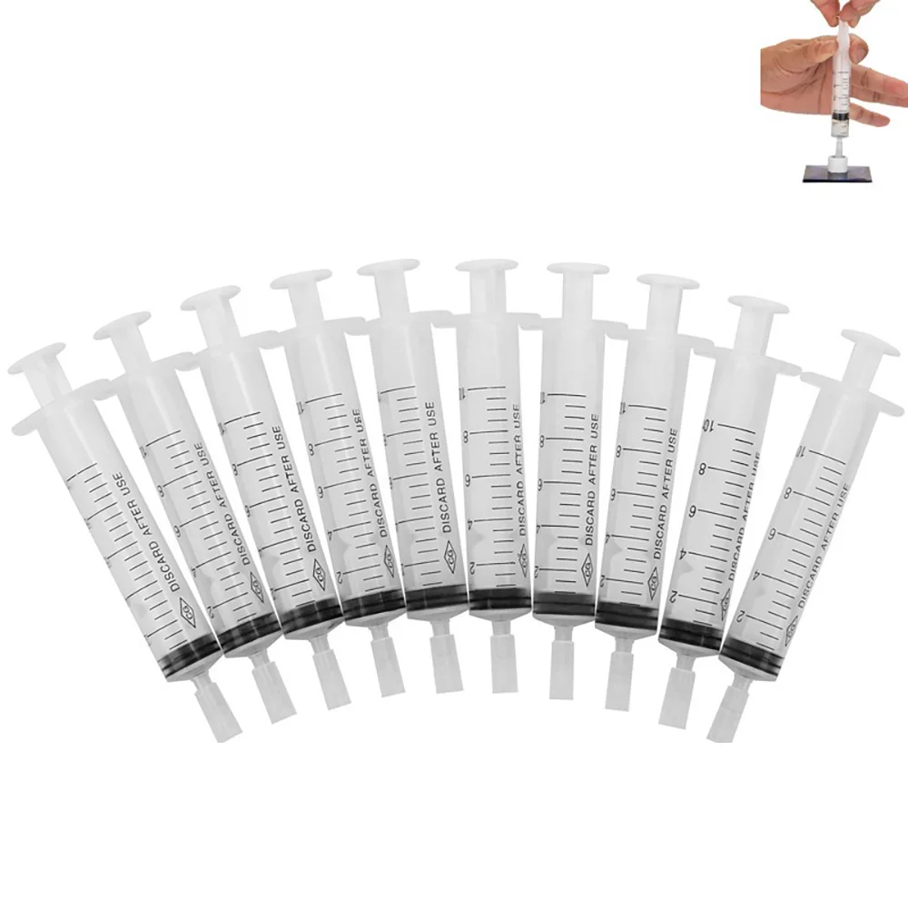 4pcs 5ml 10ml Liquid Measurement Syringe Precision Refillable Perfume Tool Plastic Essential Oil Dispensing Auxiliary Tube