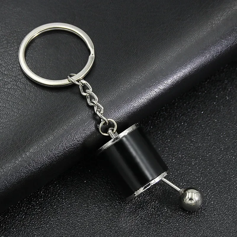 Creative car 6 Speed Gearbox Gear head Keychain Manual Transmission Lever Metal Key Ring Car Refitting Metal Pendant keychain