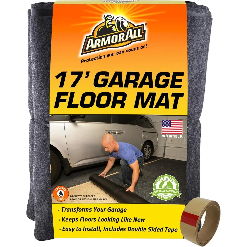

Armor All Original Garage Floor Mat, (17' x 7'4"), (Includes Double Sided Tape), Protects Surfaces