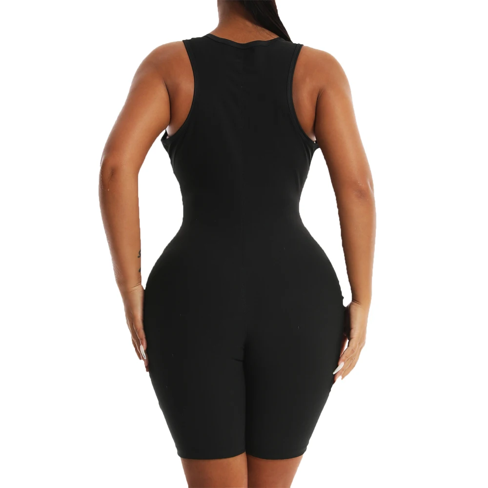 Women Hot Thermo Sauna Bodysuit One Piece Jumpsuit Shapewear Fitness Workout Sweating Bodysuit Body Shaper Thigh Trimmer Shorts