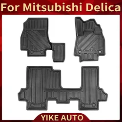 Car Floor Mats for Mitsubishi Delica D5 RHD 2007-2021 All-Weather Foot Mat Odorless Pad Waterproof Tray Mat Interior Accessories