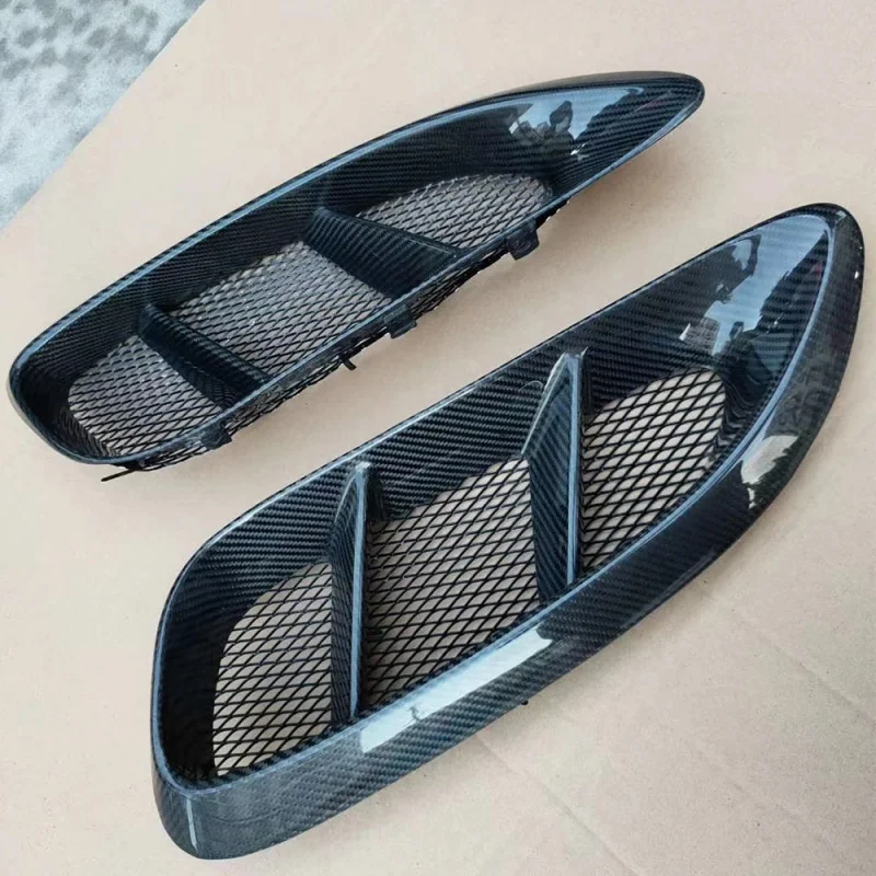 

Suitable for Porsche 718 Boxster & Cayman 2016 up Replaced Style Carbon Fiber Side Bumper Air Vent Trim Cover Spoiler