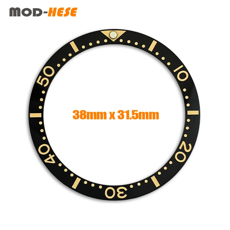 38mmx31.5mm Flat Ceramic Bezel Insert Fit For Seiko 5 SKX007 SKX009 SRPD Tuna Watch Cases NH35 NH36 38*31.5mm Watch Bezel Ring