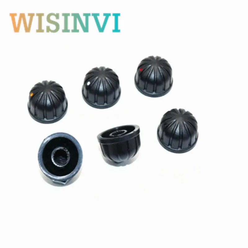 10pcs Plastic Ball‑Style Potentiometer Knob 19.3x12.5mm 6mm knurled Shaft Volume Adjust Knob Cap for Audio Amplifier
