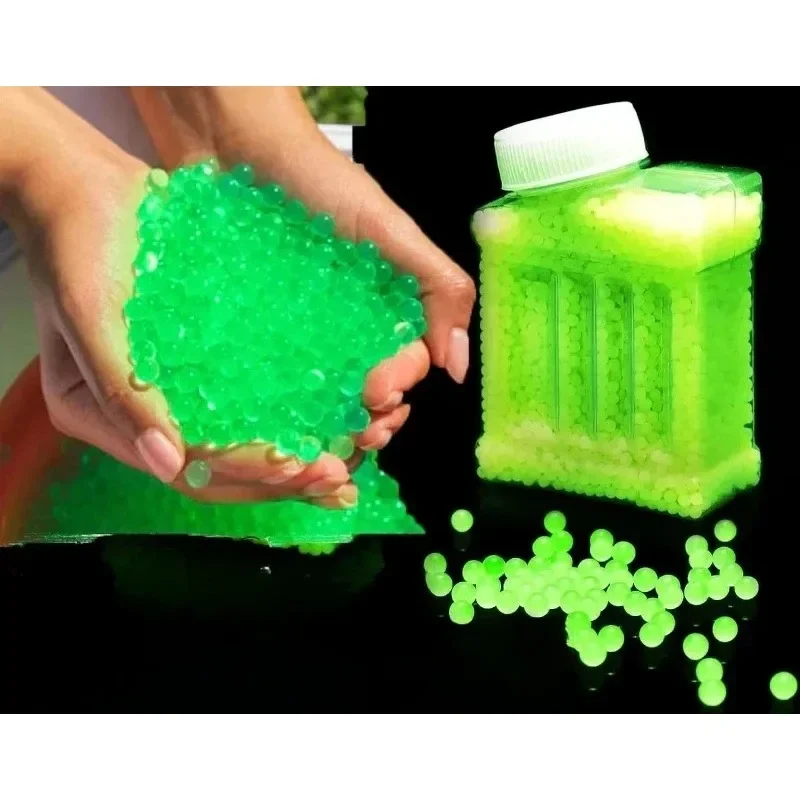 A 12000Pc Decorazioni per la casa Perle d'acqua luminose Glow In The Dark Perla Idrogel Sfera di gel Gelatina di cristallo Splater Sfere d'acqua Blaster 7mm