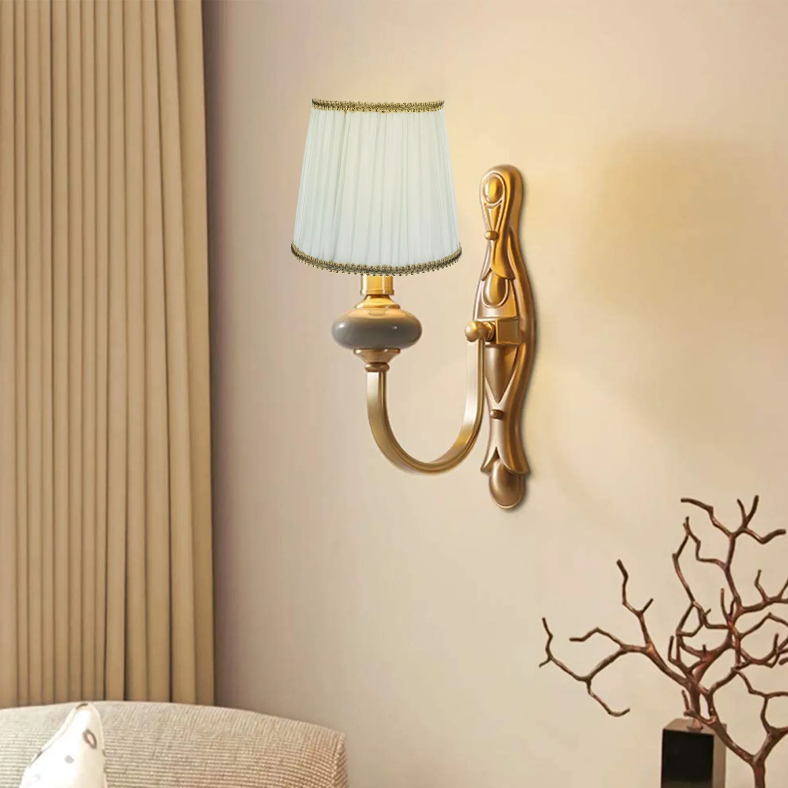 1Pcs Cloth Lampshade Exquisite Fabric Lampshade for Ceiling Pendant Chandelier Eye Comfortable Light Diffusion Home Decor Lamp