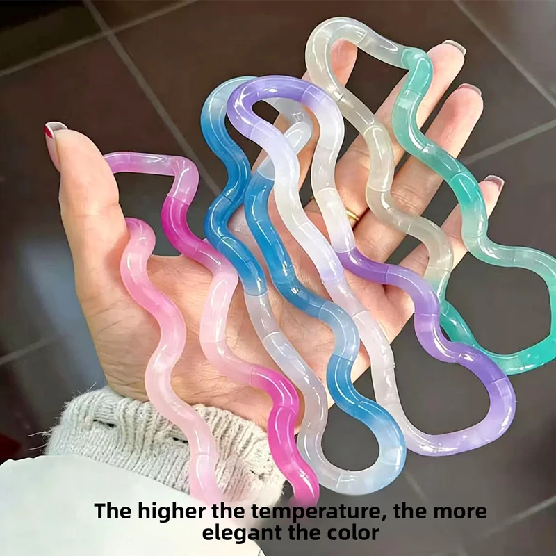 1/3pcs Multi-color Anti Stress Deformation Rope Knot Temperature-changing Twist Rope Pressure Stress Relief Toys Best Toy