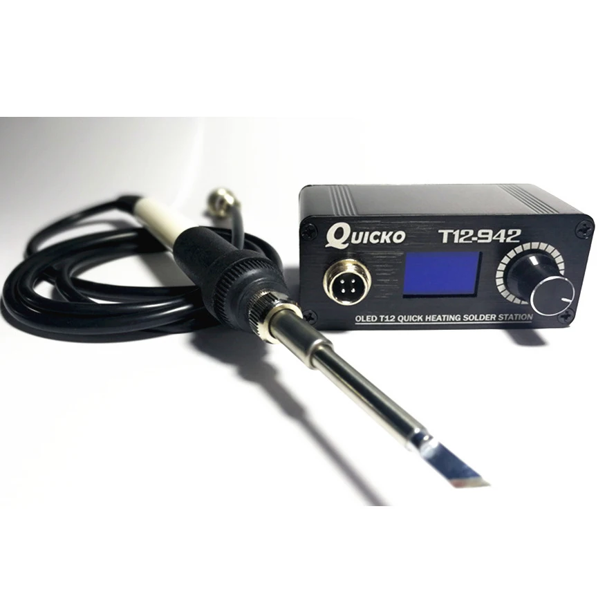 

MINI T12 STC OLED Digital soldering station 942 electronic soder iron with 9501 handle power adpater 24V3A Welding tools