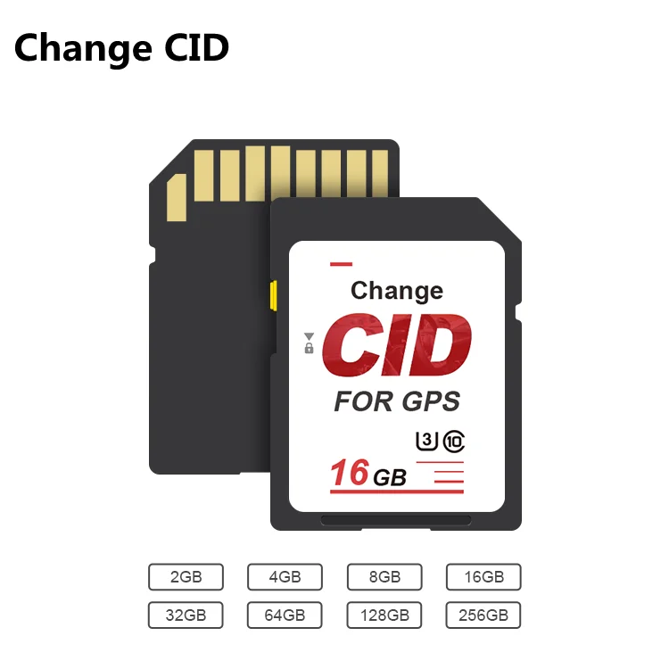 Cambia la tarjeta de memoria CID de 32 GB Tarjeta de memoria de 4 GB Mapa GPS de navegación CID de alta velocidad de 8 GB y 16 GB