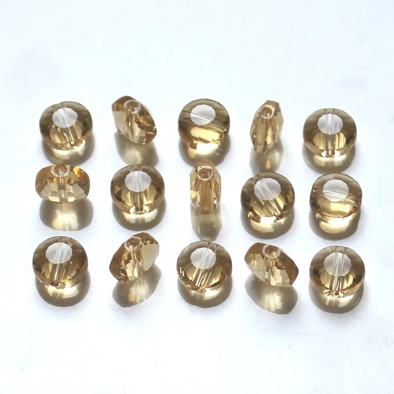 AAA Multi Colors 8mm Button Shape Austria Faceted Crystal Glass Loose Spacer Round Beads for DIY Jewelry Making 50pcs/Lot