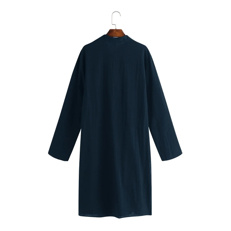 Robe musulmane à manches longues en coton pour hommes, vêtements islamiques arabes, chemise pakistanaise, caftan, grande taille, 5XL