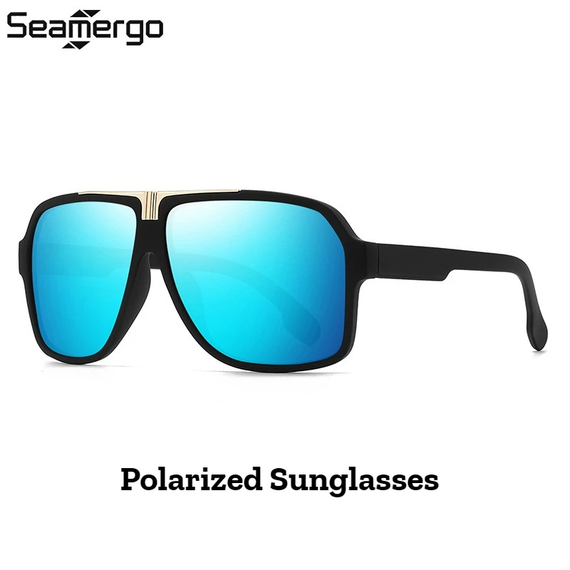 

SEAMERGO Men's Women's Fashion Large Frame Polarized Sunglasses Men's Outdoor Sports Riding Driving UV Protection Sunglasses