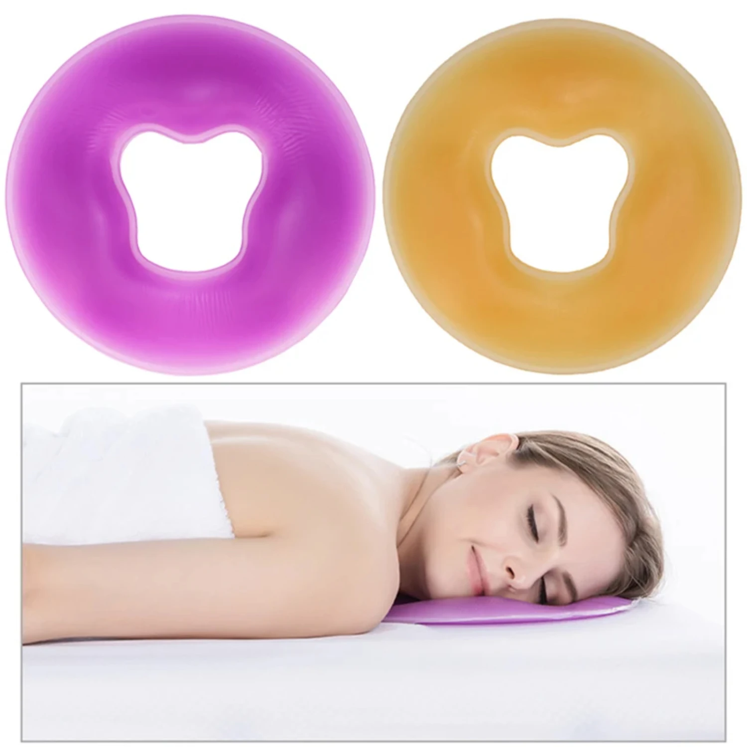 Soft Face Pillow SPA Massage Silicone Face Relax Cradle Cushion Bolsters Pillow Pad Beauty Care Non-slip Gel Massage Pillow